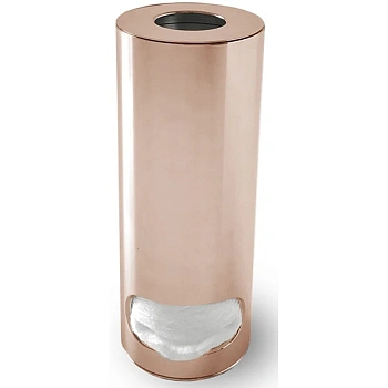 контейнер для косметических дисков 3sc metal tonda met47agdrm, розовое золото матовый