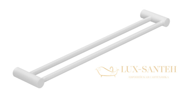 полотенцедержатель двойной 600 мм, kludi vela r, 5898853, белый матовый