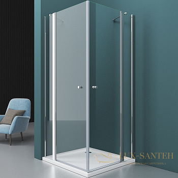 душевой уголок belbagno etna etna-ah-22-100/120-c-cr 100х120 см профиль хром, стекло прозрачное 