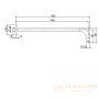 держатель верхнего душа 450 мм, fima carlo frattini showerhead f2138cr.45, хром