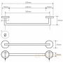 полотенцедержатель 35,5 см bemeta neo 104204015, нержавеющая сталь