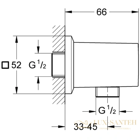 подключение для душевого шланга grohe allure brilliant 27707al0, темный графит матовый