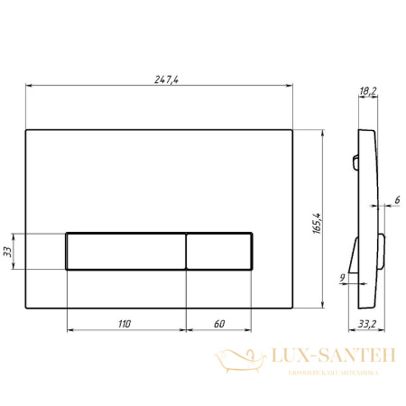 кнопка berges 049231 для инсталляции atom line черная softtouch/ хром глянцевый