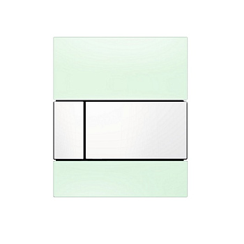 стеклянная панель смыва tece tecesquare 9242803, зеленое стекло/клавиша белая