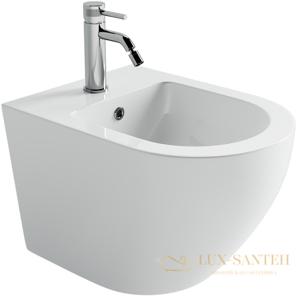 биде подвесное ceramica nova uno, cn11002, с отверстием под смеситель, белый