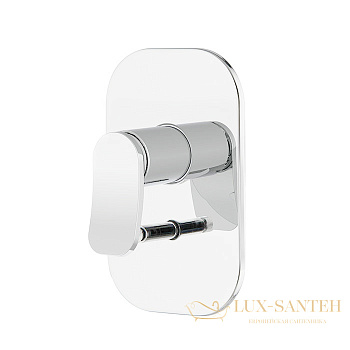 смеситель для душа встраиваемый fima carlo frattini flo' f3809x2bs, на 2 выхода, белый матовый