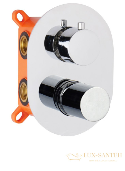 встраиваемый смеситель aqg tube 01tub352nc для душа на 3 выхода с дивертером, хром-черный матовый