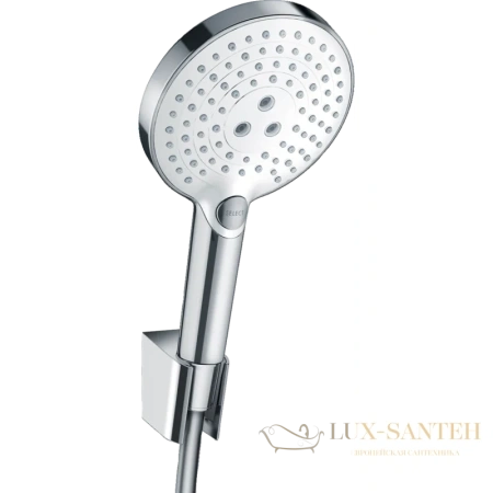 душевой набор hansgrohe raindance select s 120 26721400 с держателем и шлангом 160 см, белый/хром