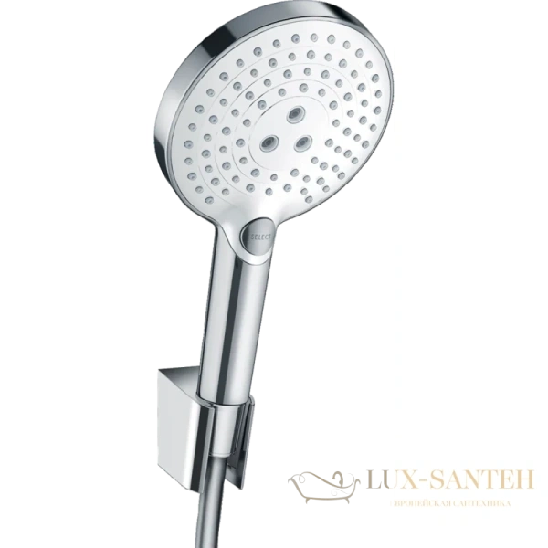 душевой набор hansgrohe raindance select s 120 26721400 с держателем и шлангом 160 см, белый/хром