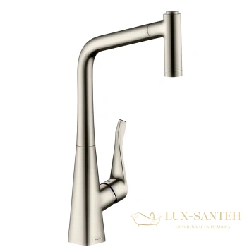 смеситель для кухни hansgrohe metris сталь 14820800
