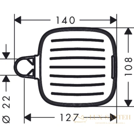 мыльница hansgrohe cassetta e 26519000 хром