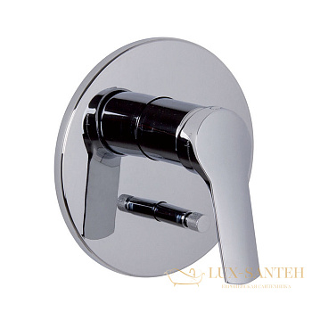 смеситель для душа встраиваемый fima carlo frattini serie 4, f3769x2cr, 2 выхода, внешняя часть, хром