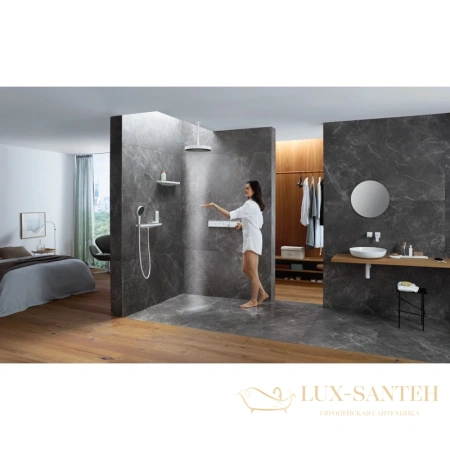 верхний душ 360 мм hansgrohe rainfinity 360 1jet 26231700 белый матовый
