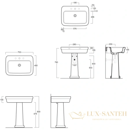 пьедестал для раковины simas evolution evo03bi, белый