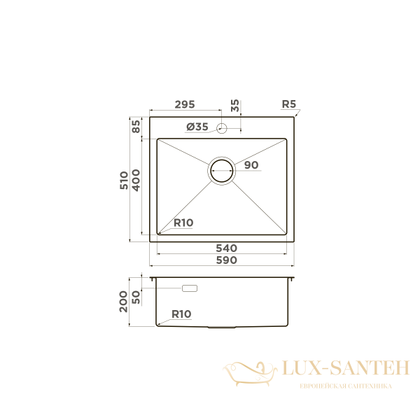 кухонная мойка omoikiri akisame 59-gb 4997014, графит