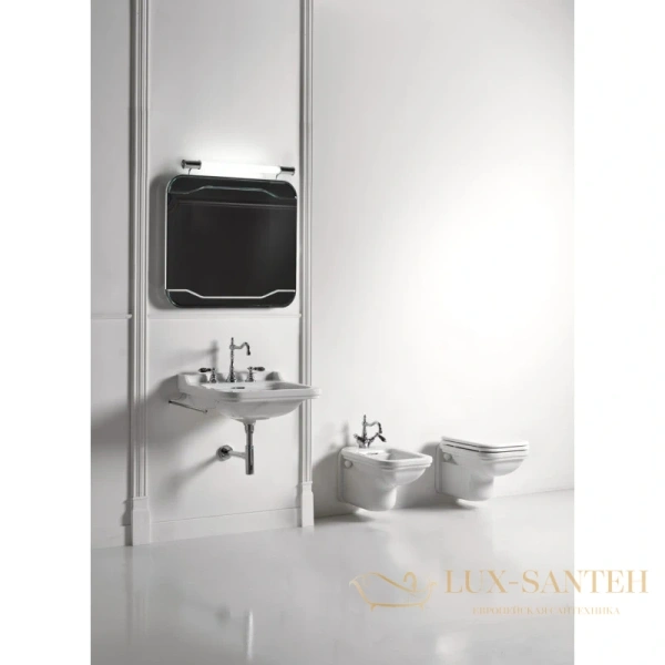 раковина kerasan waldorf 4140k1bi/cr*3 60х55 см, белый