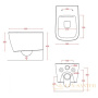 чаша подвесного унитаза artceram a16 rimless asv003 17 00 безободковая, черный матовый