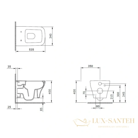 подвесной безободковый унитаз allen brau infinity 4.21011.20, белый