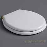 Сиденье для напольного унитаза, SIMAS Londra, LO003 bi/oro, белый петли золото