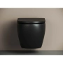 подвесной безободковый унитаз ceramica nova metropol cn4002mb с сиденьем микролифт, черный матовый