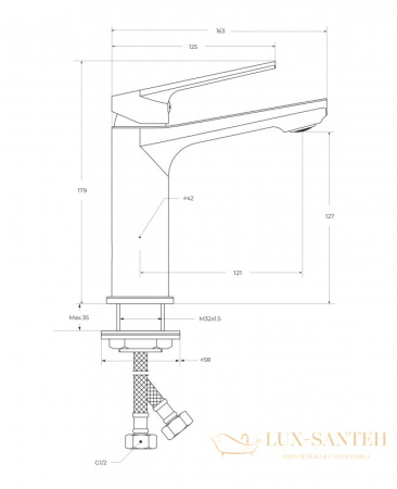 смеситель для раковины cezares comfort-ls-01-w0, без донного клапана, хром глянцевый глянцевый