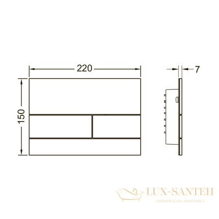 стеклянная панель смыва для унитаза tecesquare ii, cтекло белое, сатинированное, 9240824