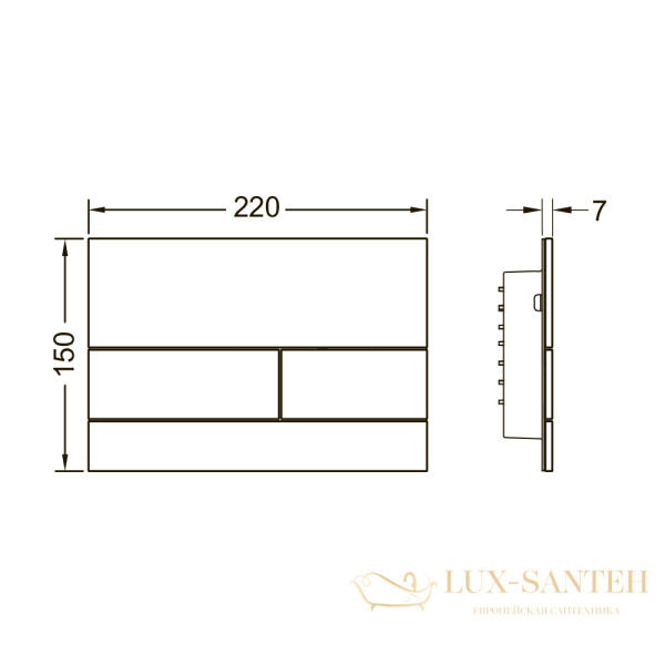 стеклянная панель смыва для унитаза tecesquare ii, cтекло белое, сатинированное, 9240824
