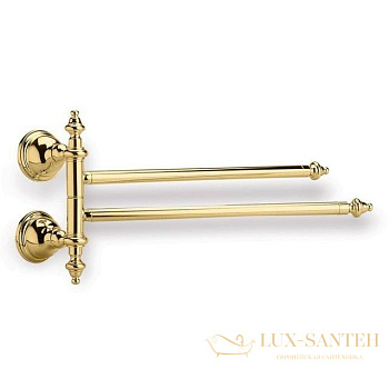 полотенцедержатель двойной stil haus elite el16(16) поворотный, золото