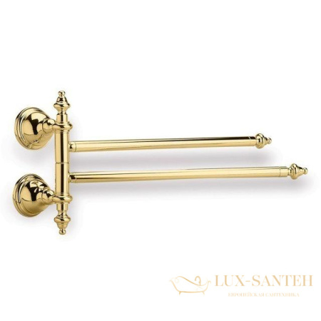 полотенцедержатель двойной stil haus elite el16(16) поворотный, золото