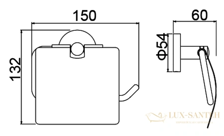 бумагодержатель с крышкой timo saona 13042/17, золото матовое