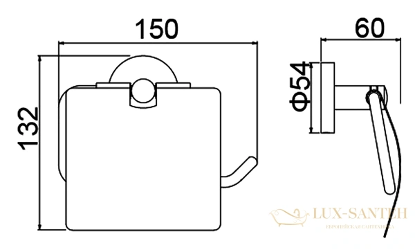 бумагодержатель с крышкой timo saona 13042/13, никель брашированный