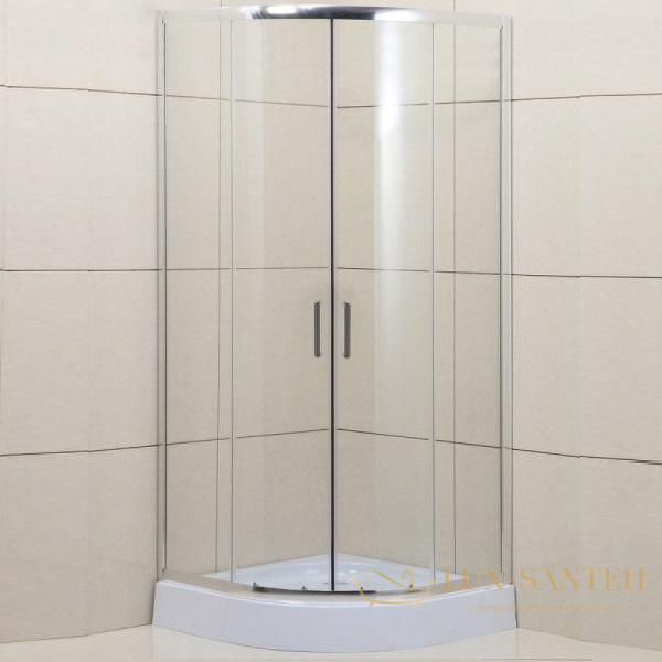 душевой уголок belbagno uno uno-195-r-2-100-c-cr 100х100 см профиль хром, стекло прозрачное