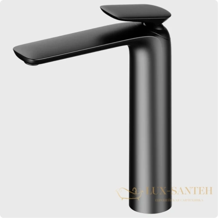 смеситель для раковины aquame como aqm6514gm, оружейная сталь брашированная