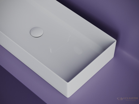 раковина накладная ceramica nova element cn6072, 801*361*130 мм, белый