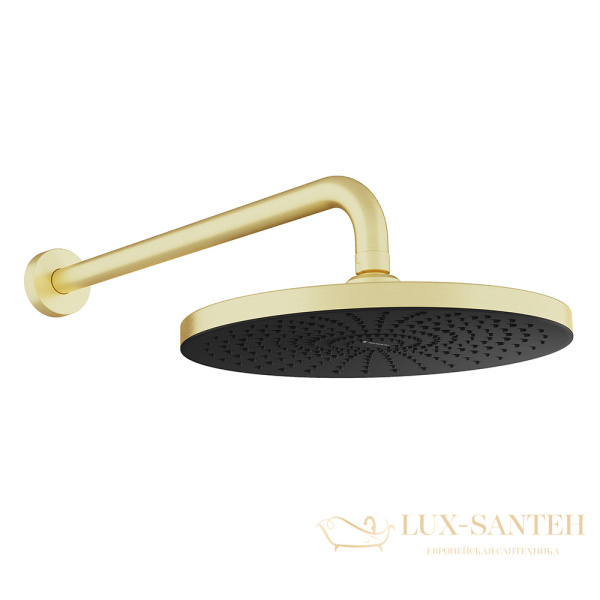 верхний душ 255 мм, с настенным держателем aqueduto chuva aqdschu0950, золото шлифованное