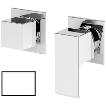 смеситель cezares porta porta-vdim3-m-bio для ванны, белый матовый
