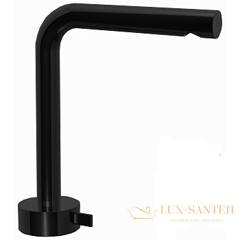 смеситель для раковины, fantini af/21, 27 p5 a006wf, 1 отв., без донного клапана, излив 155мм, matt gun metal pvd