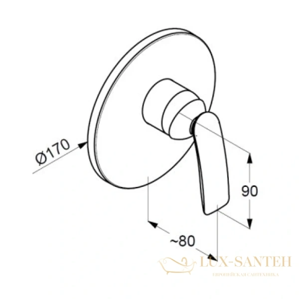смеситель kludi balance 526558775 для душа, хром/черный матовый