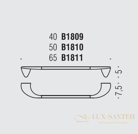 полотенцедержатель colombo design khala b1809 40 см, хром