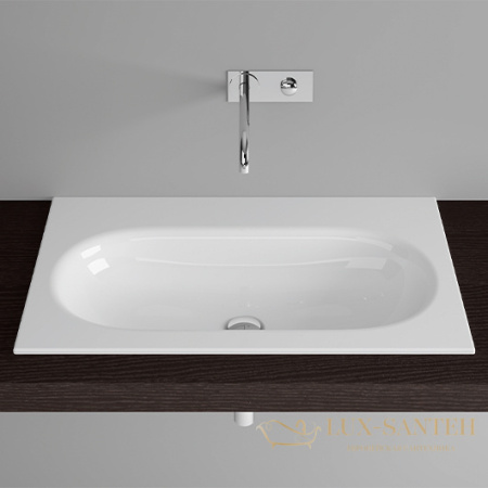 раковина встраиваемая сверху bette comodo a215-000 600х495 мм без отверстия под смеситель, белый