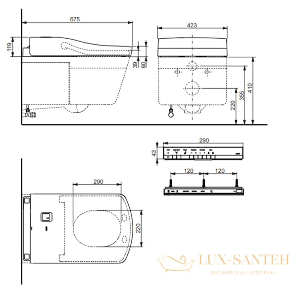 унитаз подвесной безободковый, toto neorest, cw996pvd#nw1, 423x666x410 мм, cefiontect, tornado flush, белый