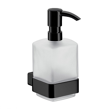 дозатор для жидкого мыла emco loft, 0521 133 01, подвесной, цвет черный х хрусталь