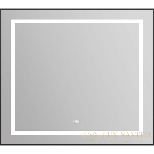 зеркало belbagno kraft spc-kraft-885-785-tch-warm-nero 88.5 см с подсветкой, с подогревом, с сенсорным выключателем, черный