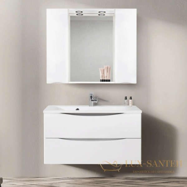 зеркальный шкаф belbagno marino marino-spc-1200/750-2a-bl-p 120 см с подсветкой, bianco lucido