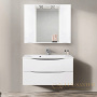 зеркальный шкаф belbagno marino marino-spc-1000/750-2a-bl-p 100 см с подсветкой, bianco lucido