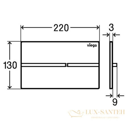 панель смыва viega prevista visign for more 204 773670 электронная, корпус антрацит/клавиши нержавеющая сталь