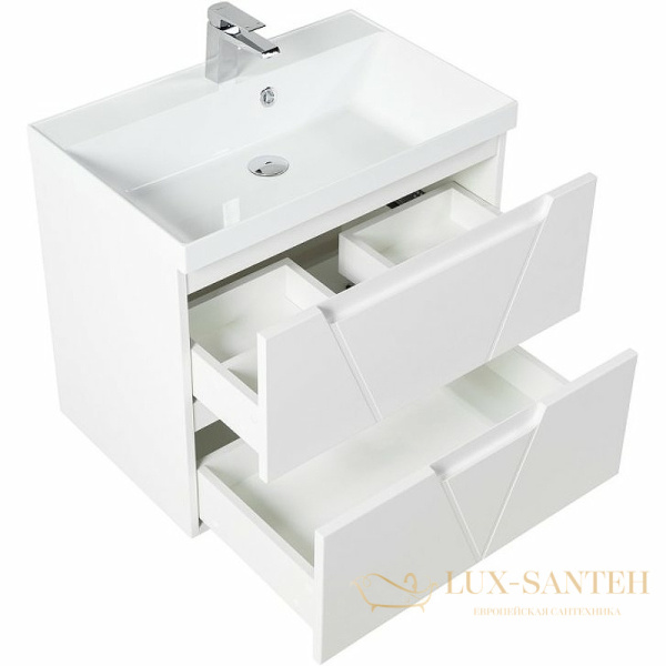 тумба под раковину belbagno vittoria vittoria-900-2c-so-bo-p 90 см подвесная, bianco opaco