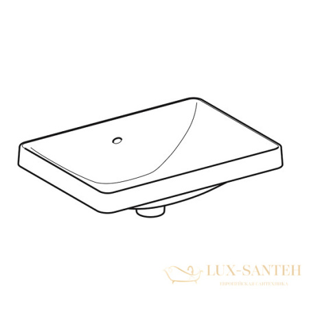 раковина встраиваемая сверху geberit variform 500.736.01.2 550х400 мм, белый