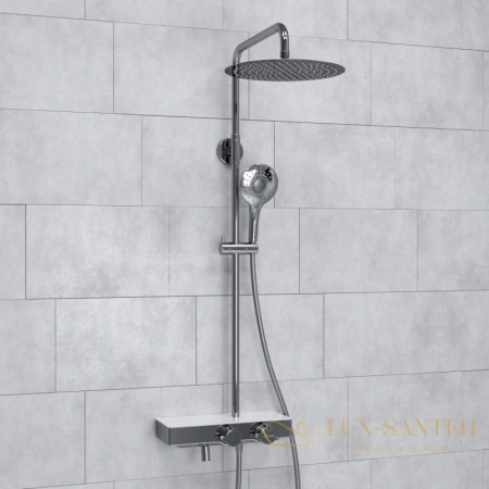 душевая система wasserkraft aller a113.116.101.ch thermo 300 мм, хром