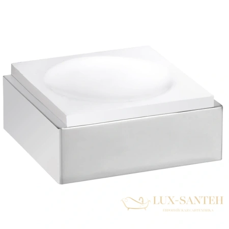 мыльница bemeta gamma 145508312, хром/белый